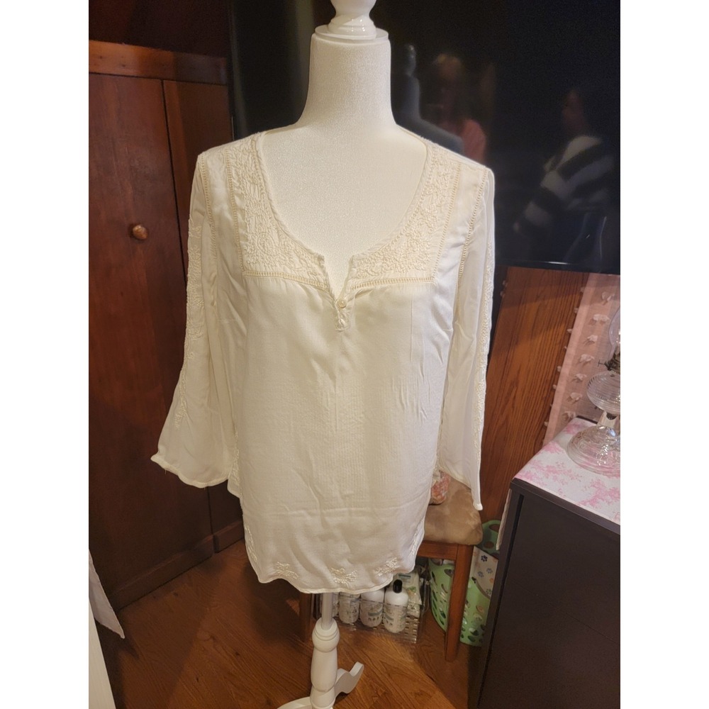 Womens BoHo Chic - Lucky Brand Blouse - Size LG